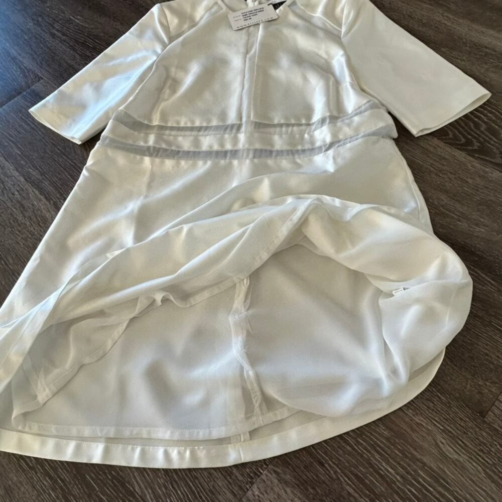 NWT Elliatt Oracle Ivory Mesh Trim Mini Dress Sz … - image 11